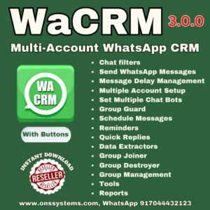 WaCRM Reseller Panel Latest Version - WhatsApp CRM