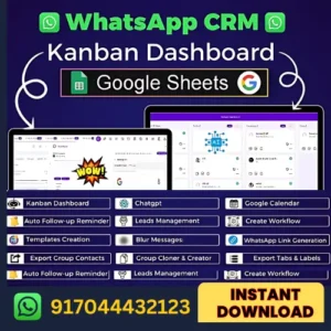 WhatsApp CRM with Kanban Dashboard