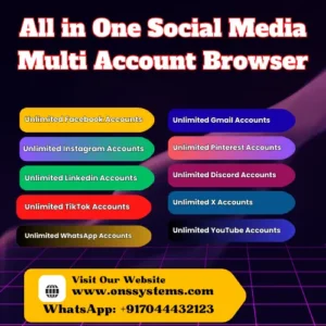 All in One Social Media Multi Account Browser