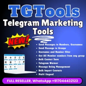 Telegram Marketing Tools - TG Tools Full Reseller