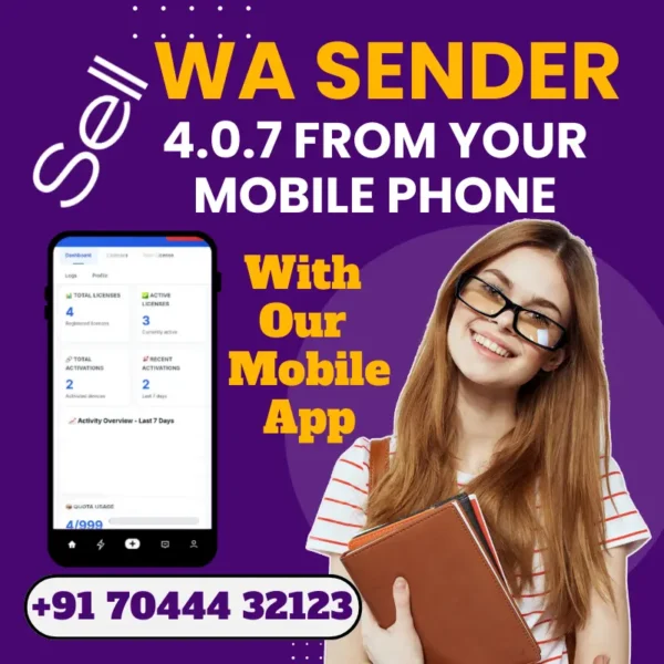 WA Sender 4.0.7 Reseller Mobile App