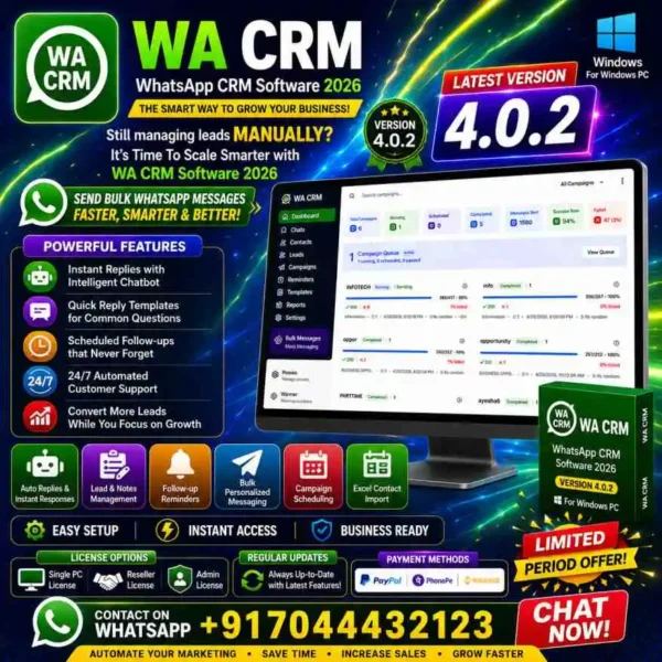 WaCRM WhatsApp CRM For Windows