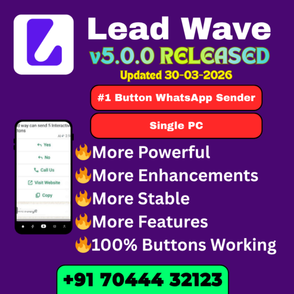 Lead Wave v5.0.0 Button WhatsApp Sender