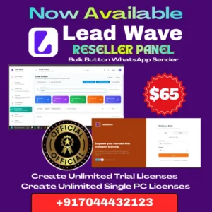 Lead Wave Reseller Unlimited Plan Button WhatsApp Sender