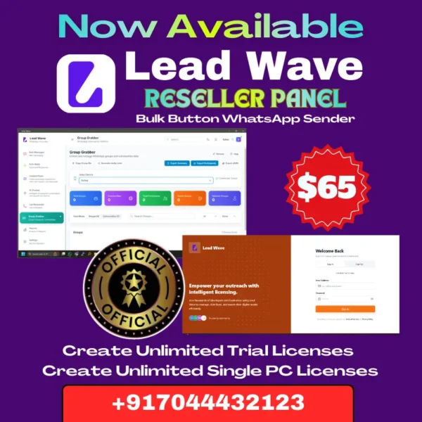 Lead Wave Reseller Unlimited Plan Button WhatsApp Sender