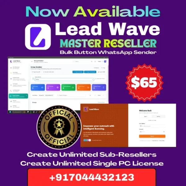 Lead Wave Master Reseller Plan Button WhatsApp Sender