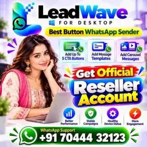 Lead Wave Reseller Unlimited Plan Button WhatsApp Sender
