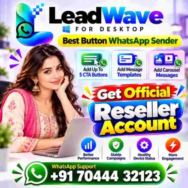 Lead Wave Reseller Unlimited Plan Button WhatsApp Sender