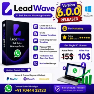 Lead Wave v6.0.0 Button WhatsApp Sender