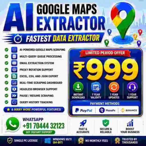 AI Google Maps Extractor – Fast Google Maps Scraper & Business Lead Extractor