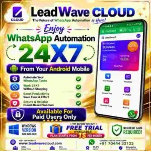 LeadWave Cloud Mobile App – WhatsApp Automation, AI Chatbot & Marketing Platform
