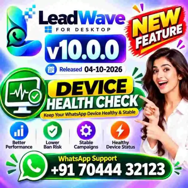 LeadWave WhatsApp Automation Tool, Lead Wave v10.0.0