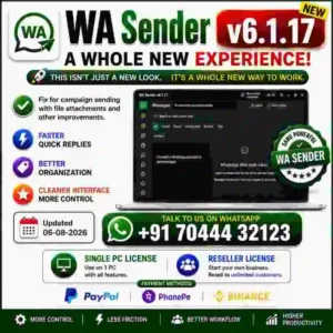 WaSender 6.1.17 – Latest Bulk WhatsApp Sender