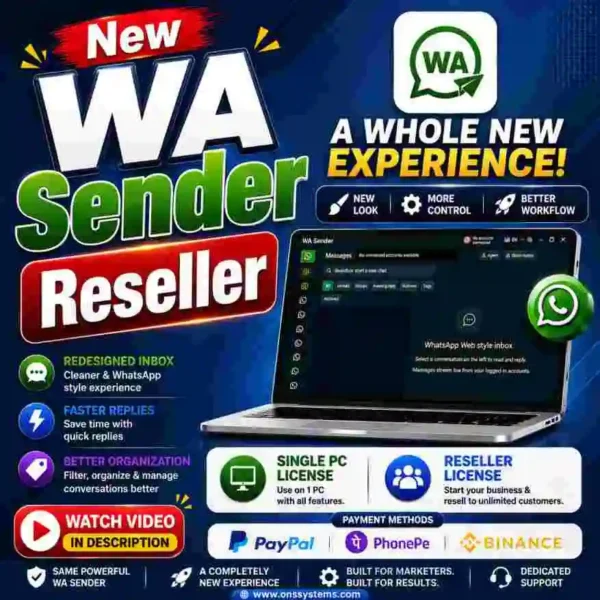 WA Sender Reseller Panel With License Generator