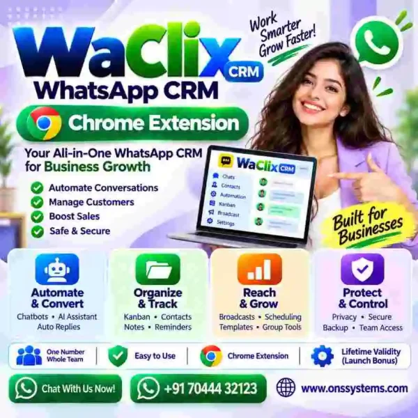 WaClix WhatsApp CRM Chrome Extension